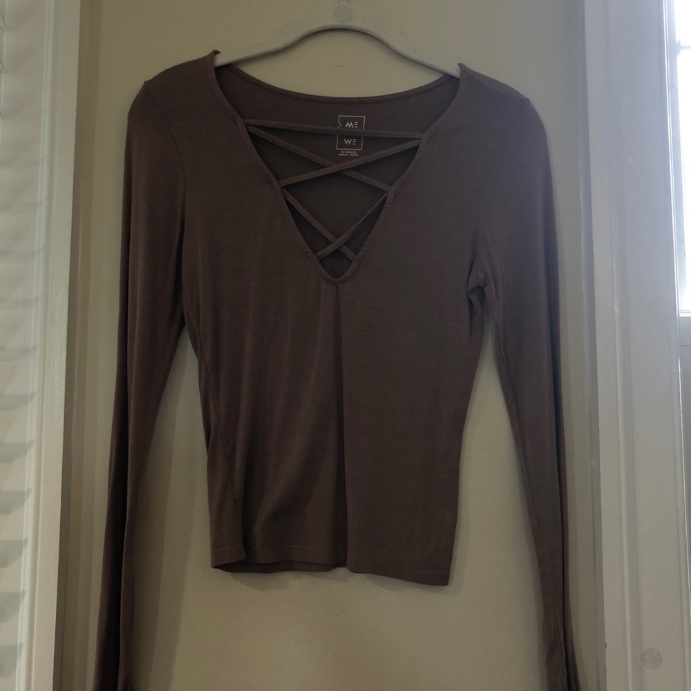 Cross front long sleeve